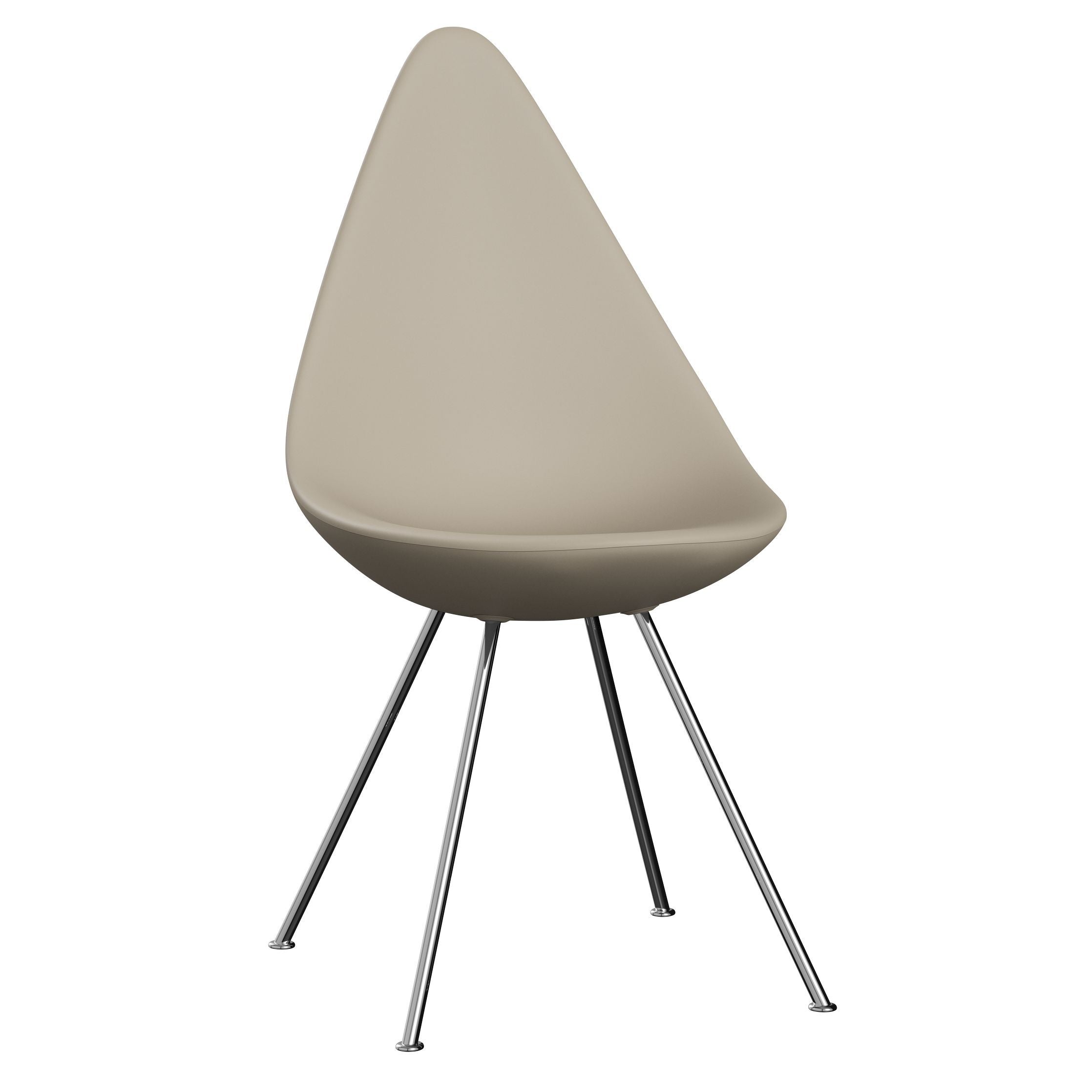 [product_category]-Fritz Hansen The Drop Chair, Chrome/Light Beige-Fritz Hansen-3110-LA130-CST-FRI-1