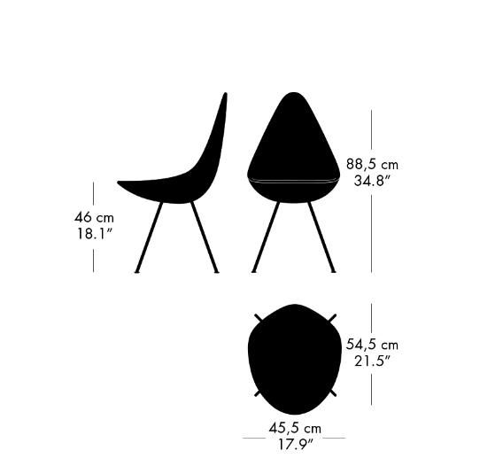 [product_category]-Fritz Hansen The Drop Chair Plastic Monochrome, Black-Fritz Hansen-3110MC-black-FRI-6