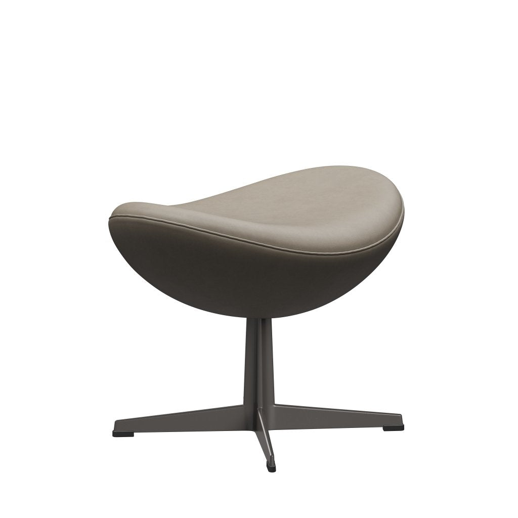 [product_category]-Fritz Hansen The Egg Footstool Leather, Warm Graphite/Essential Light Grey-Fritz Hansen-3127-STLIGR-WGBASE-FRI-2