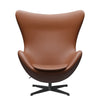 Fritz Hansen The Egg Lounge Chair Leather, Black/Essential Walnut