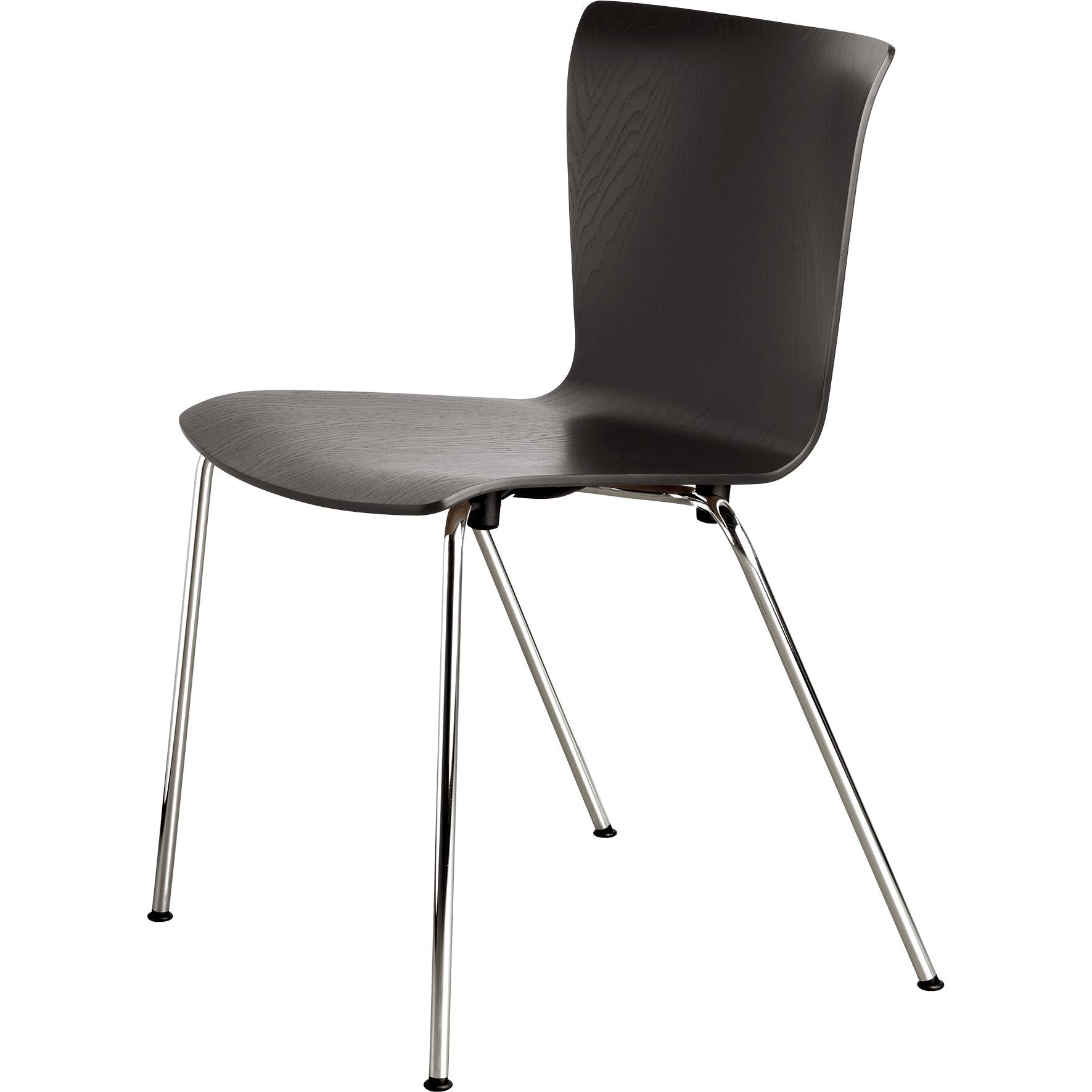 [product_category]-Fritz Hansen Vico Duo Vm110 Chair Chrome Legs, Black Ash-Fritz Hansen-VM110-chrome-black-FRI-1