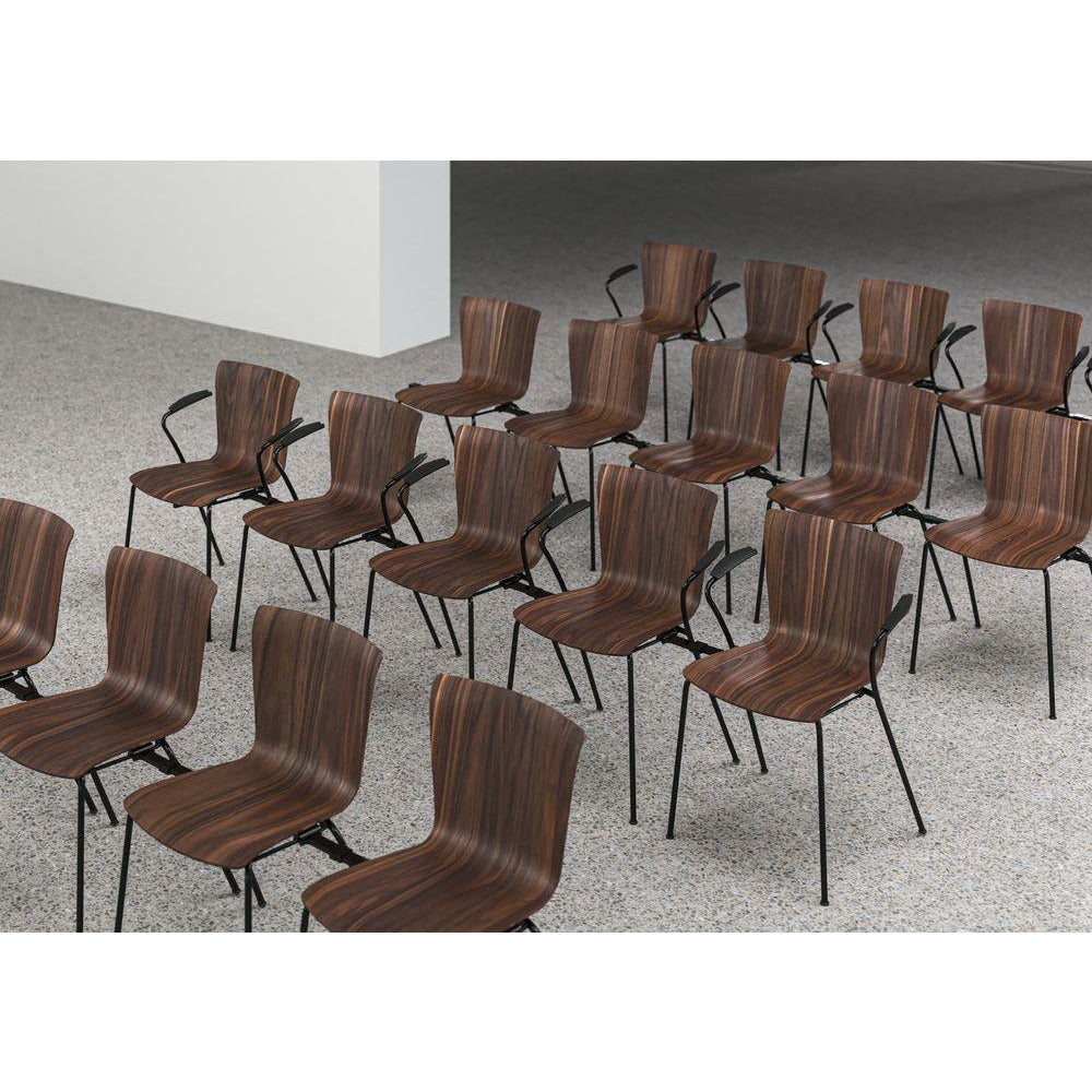 [product_category]-Fritz Hansen Vico Duo Vm113 Chair With Armrest Oak, Black/Oak Brown-Fritz Hansen-VM113-Oak-Natural-Brown-Black-FRI-2