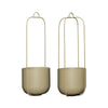 Hübsch Airy Pots Set Of 2, Khaki