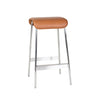 Hübsch Avenue Bar Stool, Nickel/Brown