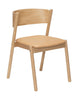 Hübsch Oblique Dining Chair, Seat Natural