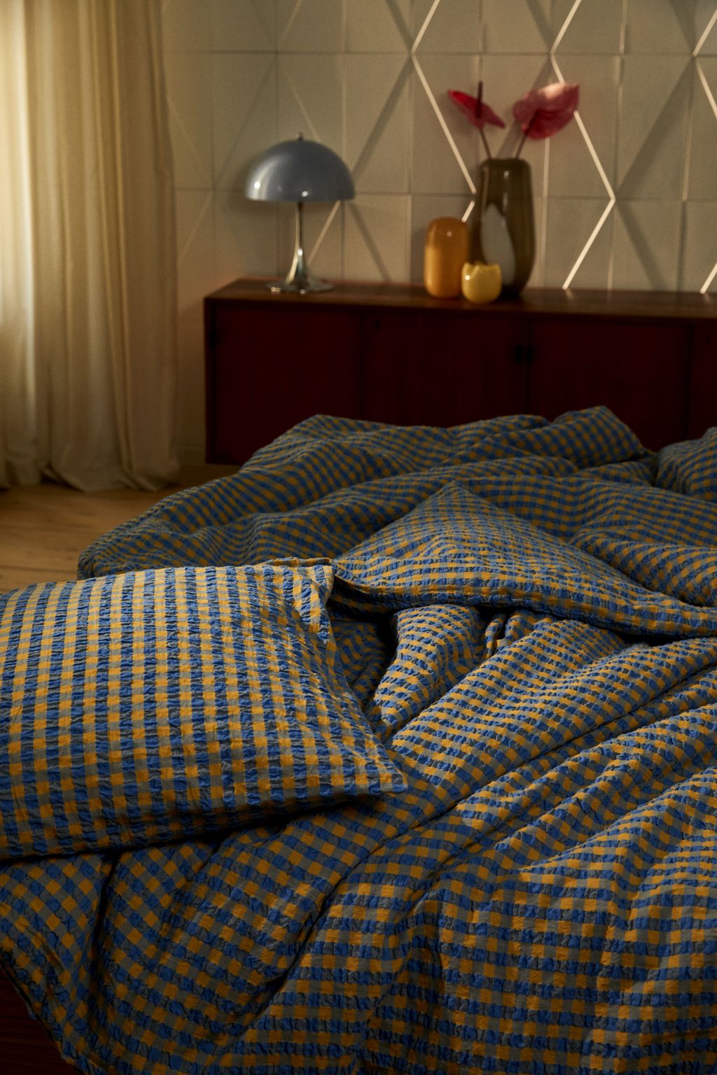 [product_category]-Juna Bæk&Bølge Bed Linen 140 X220 Cm, Blue/Ochre-Juna-5713397360453-636045-JUN-8