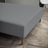 Juna Percale Box Sheet Grey, 140x30x200 Cm