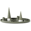 Kähler Nobili Oval Advent Candle Holder, Olive Green