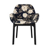 Kartell Clap Flowers Armchair, Black/Peony