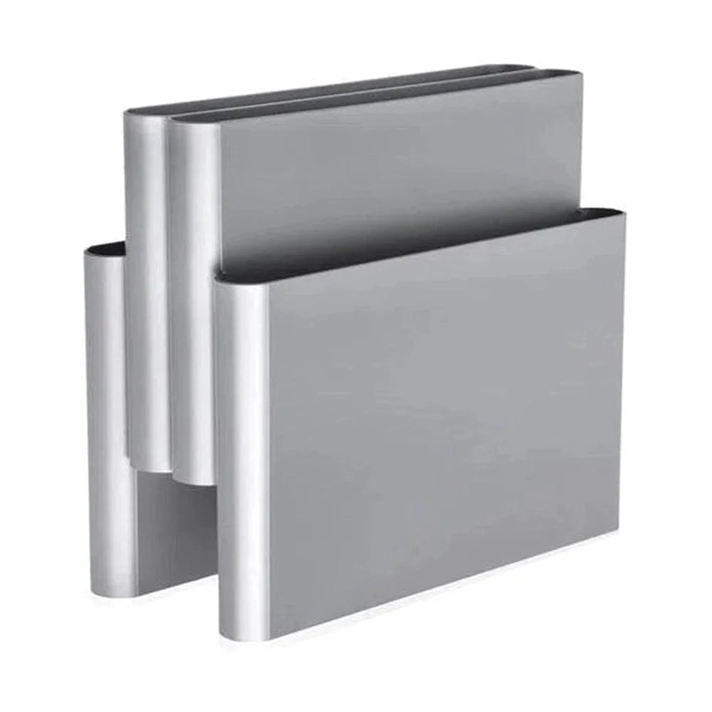 [product_category]-Kartell Magazine Holder, Silver-Kartell-8034105782075-04676SI-KAR-1