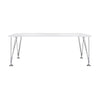 Kartell Max Desk 190x90 Cm, White Zinc/Chromium