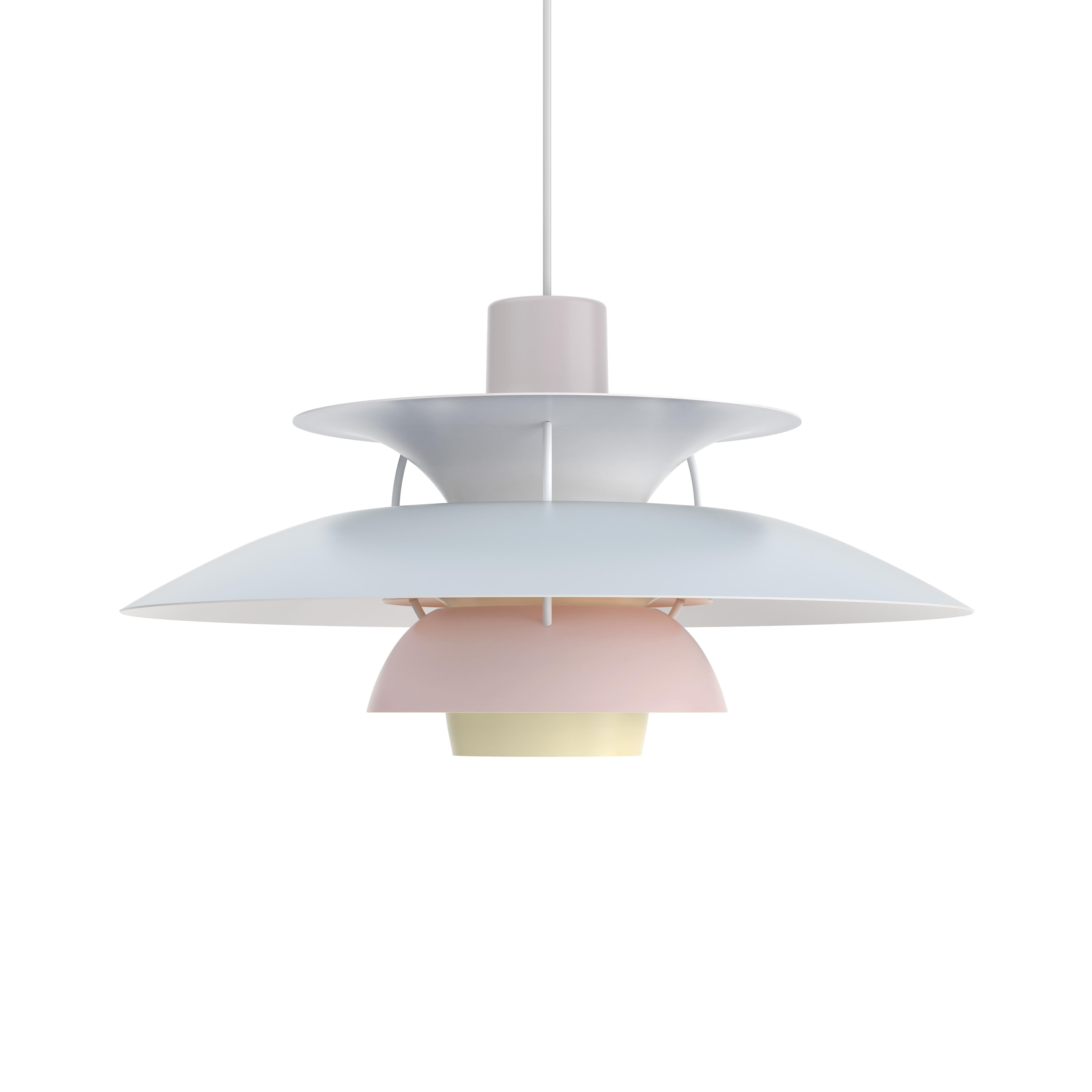 [product_category]-Louis Poulsen Ph 5 Pendant Pastels, Oyster/Blue/Rose-Louis Poulsen-5714693153428-5741113073-LOU-1