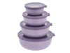 Mepal Cirqula Low Multi Bowl Set Of 4, Nordic Lilac