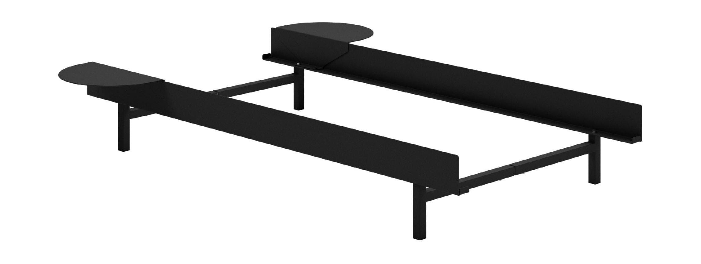 [product_category]-Moebe Bed With 2 Bedside Tables 90 Cm, Black-Moebe-5713520009259-BD902XSTBL-MOE-1