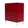 Montana Carry Dresser With Legs, Beetroot/Matt Chrome