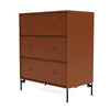 Montana Carry Dresser With Legs, Hazelnut/Black