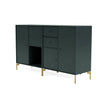 Montana Couple Sideboard With Legs, Black Jade/Brass