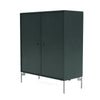 Montana Cover Cabinet With Legs, Black Jade/Matt Chrome