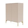 Montana Cover Cabinet With Legs, Clay/Brass