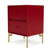 Montana Drift Drawer Module With Legs, Beetroot/Brass