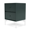 Montana Drift Drawer Module With Legs, Black Jade/Snow White