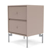 Montana Drift Drawer Module With Legs, Mushroom Brown/Matt Chrome