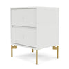 Montana Drift Drawer Module With Legs, White/Brass