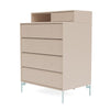 Montana Keep Chest Of Drawers With Legs, Clay/Flint