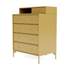 Montana Keep Chest Of Drawers With Legs, Cumin/Brass