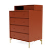 Montana Keep Chest Of Drawers With Legs, Hokkaido/Brass