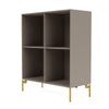 Montana Show Bookcase With Legs, Truffle/Brass