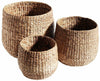 Muubs Round Basket Black (Set Of 3) S+M+L, Natural