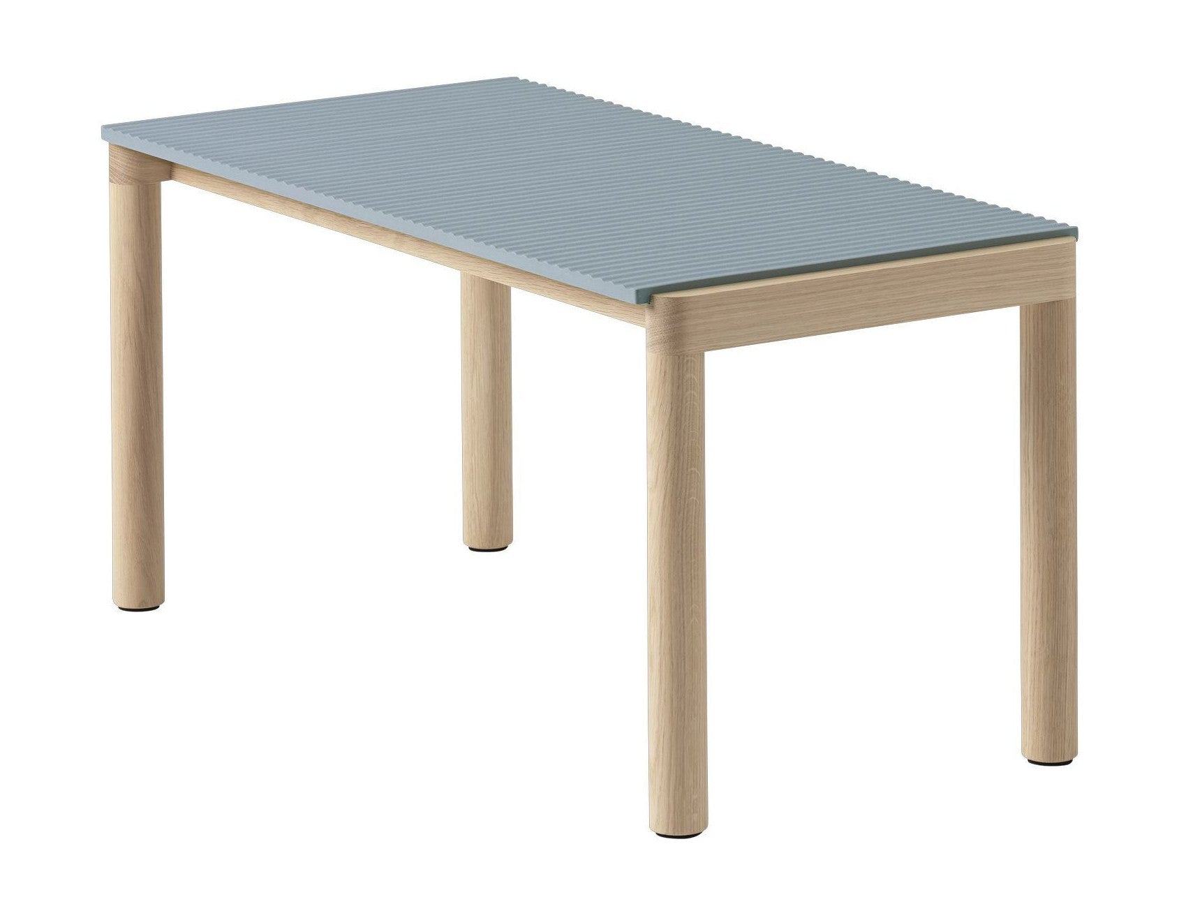 [product_category]-Muuto Couple Coffee Table 1 Wavy Light Blue/Oak, 40 X 84 X 40 Cm-Muuto-5713295997539-50376-MUU-1