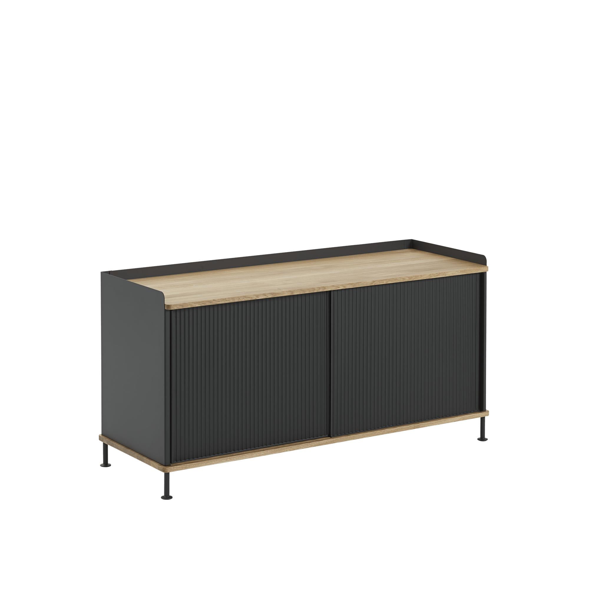 [product_category]-Muuto Enfold Cabinet Deep, Oak/Black-Muuto-5710562836300-83630-MUU-1