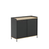  Enfold Cabinet High Oak/Black