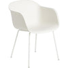 Muuto Fiber Armchair Tube Base, Fiber Seat, White