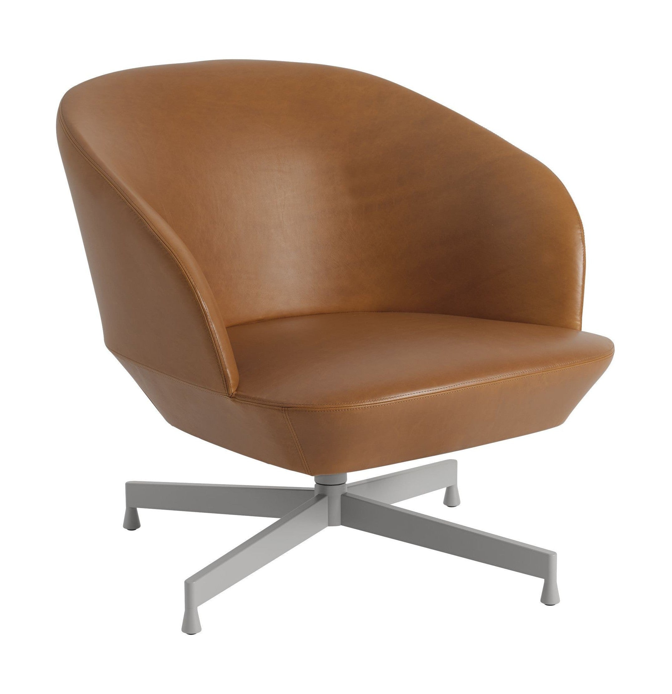 [product_category]-Muuto Oslo Lounge Chair Refine Leather, Cognac-Muuto-19422-MUU-1