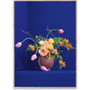  Blomst 01 Poster 70x100 Cm Blue