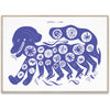  Chinese Dog Poster 50x70 Cm Blue