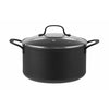 Pillivuyt Gourmet Arc Pot With Glass Lid ø 24 Cm, Black