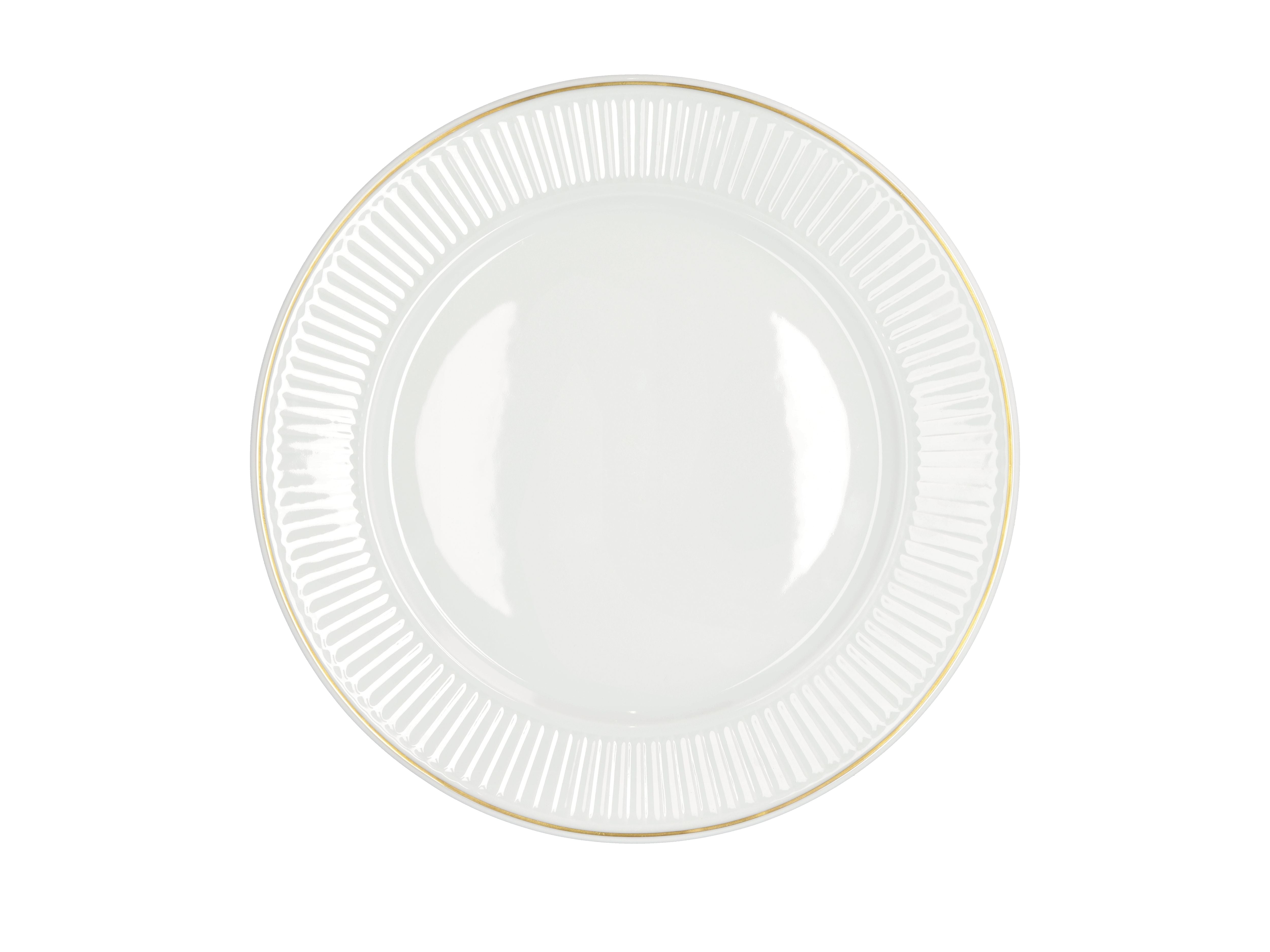 [product_category]-Pillivuyt Plissé Plate White/Matt Gold, ø28 Cm-Pillivuyt-3050910356534-27783-PIL-2