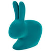 Qeeboo Baby Bunny Chair Velvet Finish, Turquoise