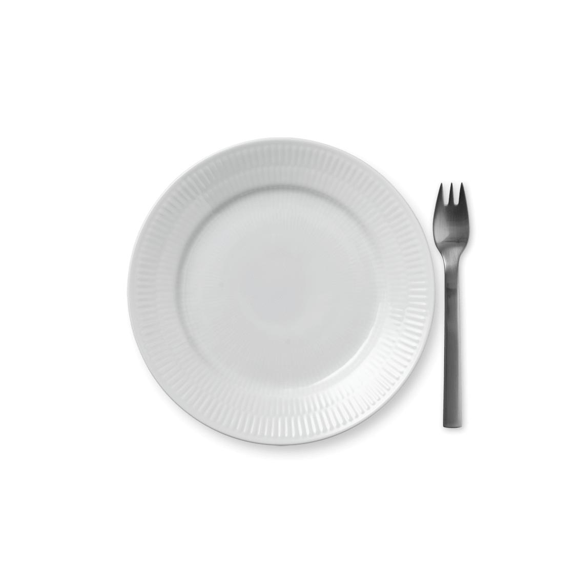 [product_category]-Royal Copenhagen White Fluted Plate, 19cm-Royal Copenhagen-5705140683131-1017402-ROY-2