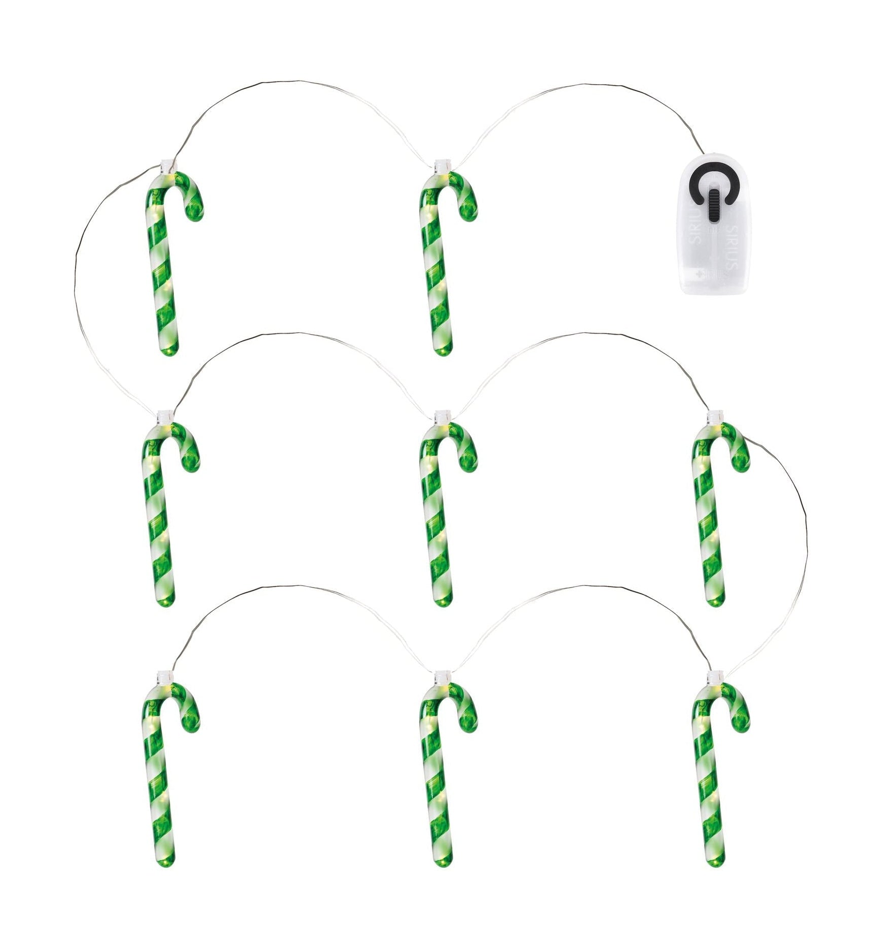 [product_category]-Sirius Hannah Candy Cane Garland, 8 Le Ds, Matt/Green-Sirius-5707310564226-56422-SIR-1