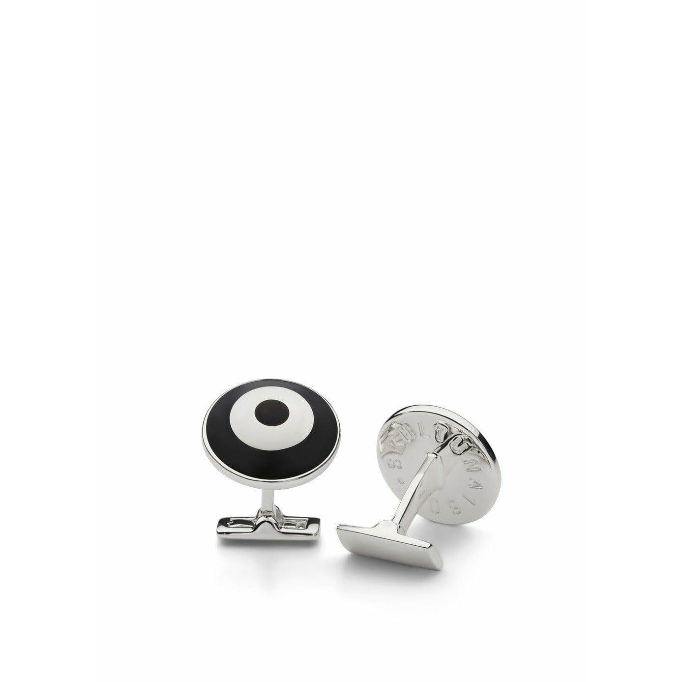 [product_category]-Skultuna Bomber Cufflink ø1,9 Cm, Black-Skultuna-7340037802882-936-BL-SKU-1