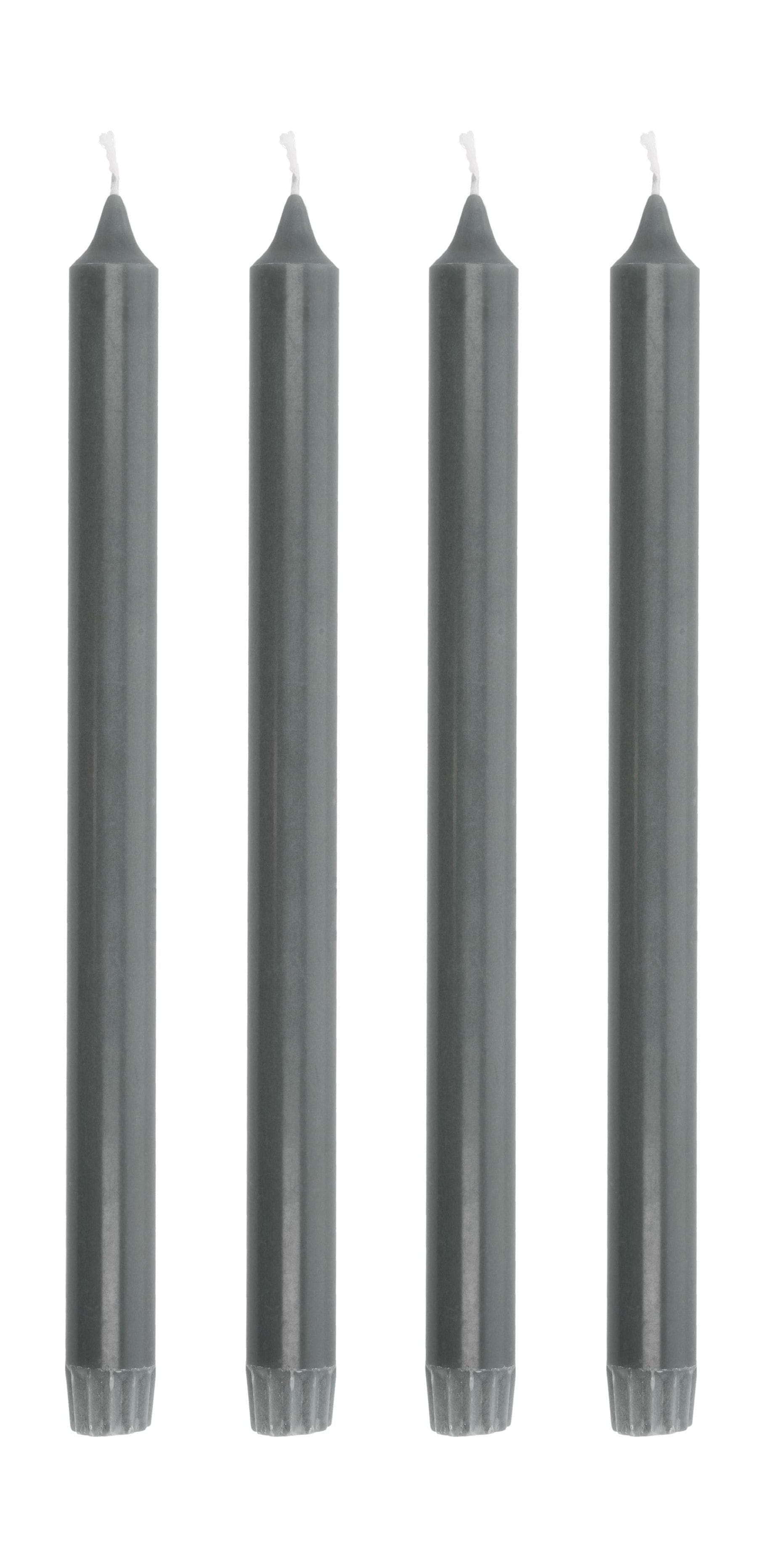 [product_category]-Villa Collection Aia Stick Candle Set Of 4 øx H 2,2x30, Dark Grey-Villa Collection-5722000294115-29411-VIL-1