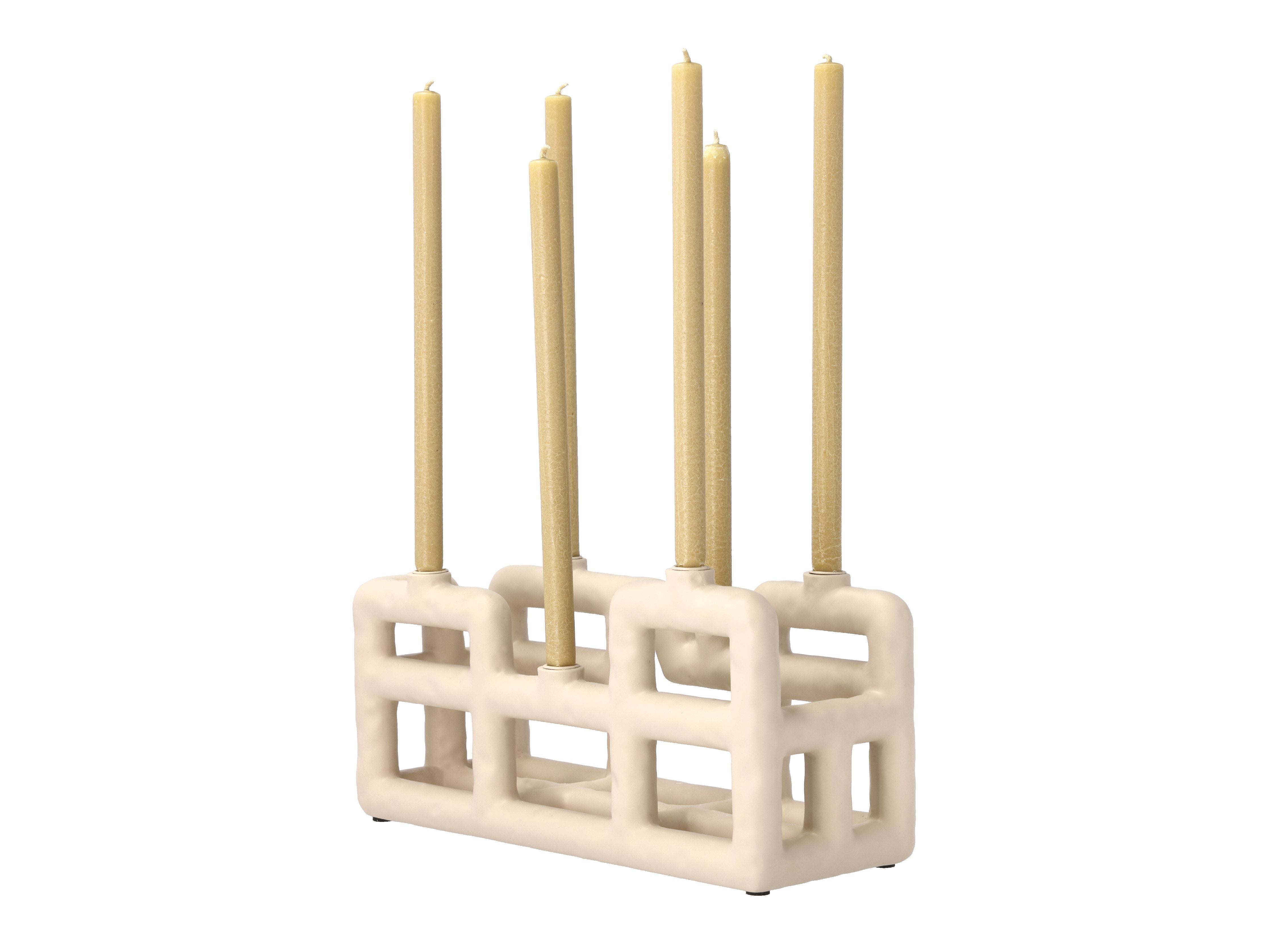 [product_category]-Villa Collection Lyng Candle Holder Large, Sand-Villa Collection-5722000282174-28217-VIL-14