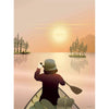  Canoeing On The Lake Poster 50 X70 Cm