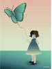  Girl With The Butterfly Poster 15 X21 Cm