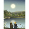 Vissevasse Moonlight With You Poster, 15x21 Cm